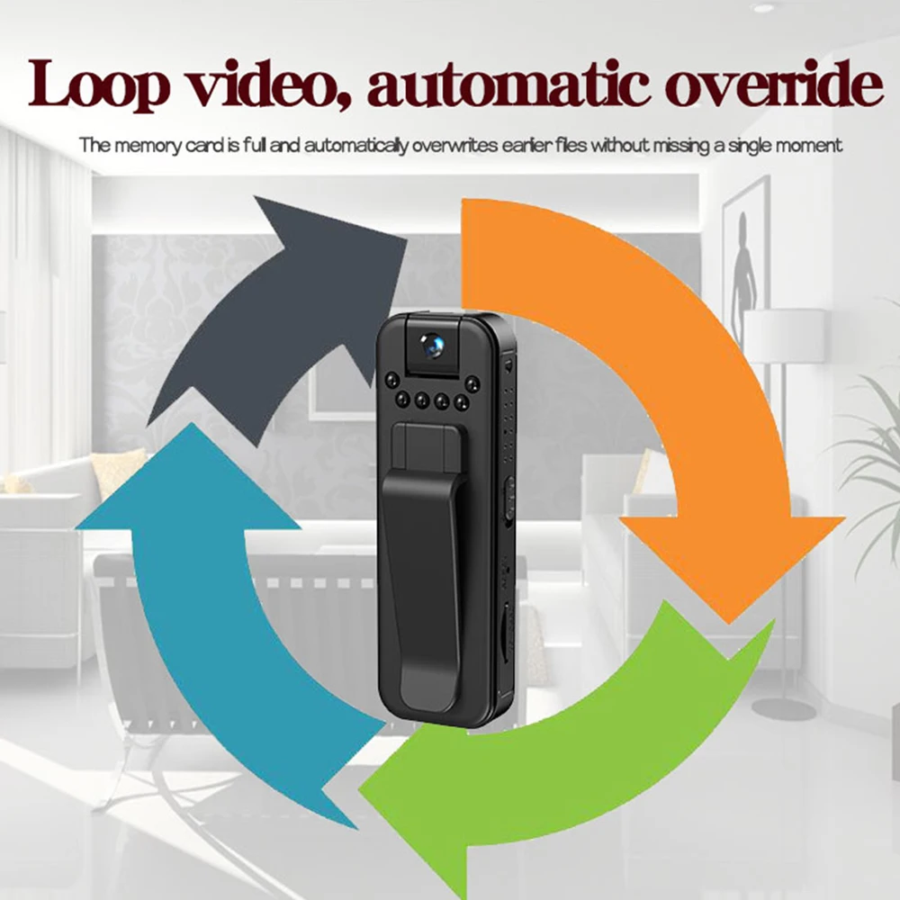 HD 1080P Mini Camera Portable Small Digital Video Recorder Police BodyCam Infrared Night Vision Video Surveillance Camcorder-4