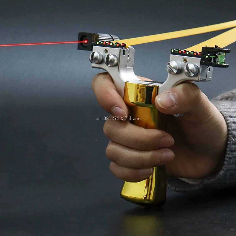 Laser Slingshot Infrared Aiming Widened and Thickened Flat Rubber Band Group High Precision Outdoor Adult Competitive Toy-6