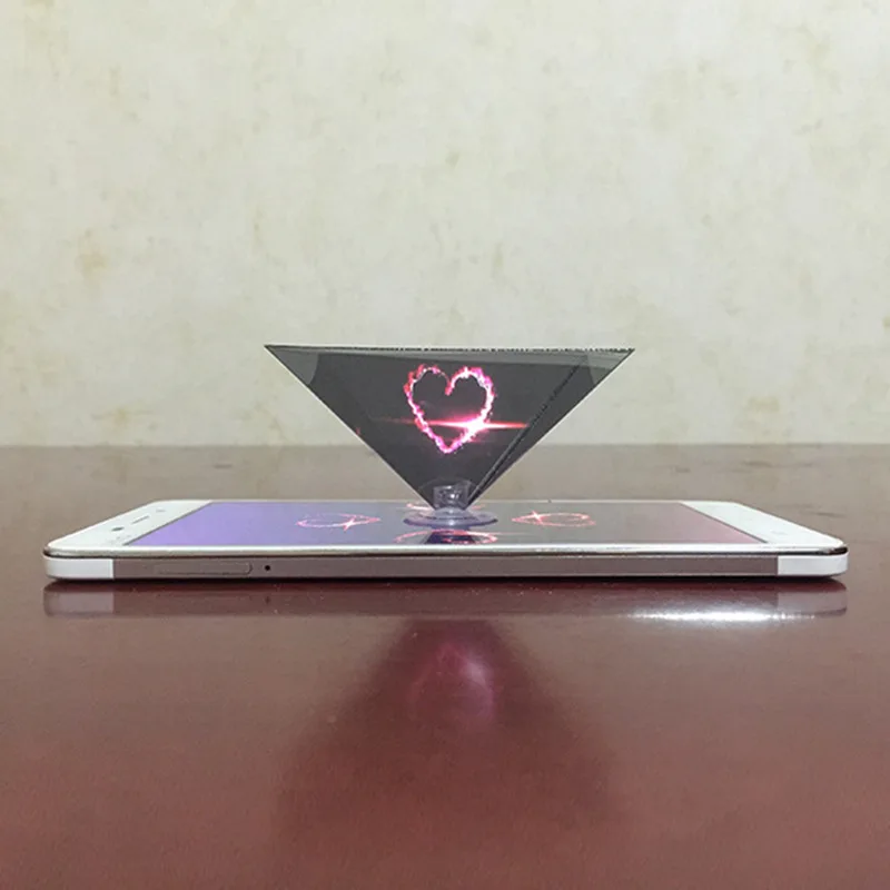 3D Hologram Pyramid Display Projector Video Stand Universal For Smart Mobile Phone-4