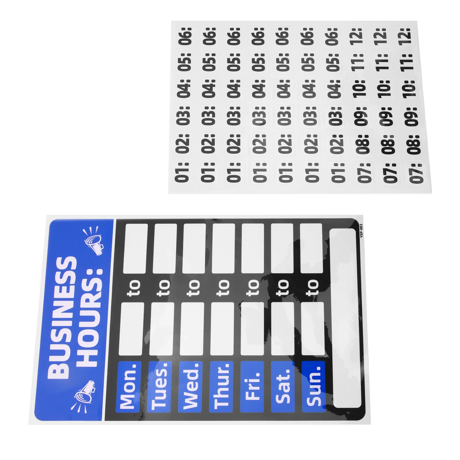Business Sign Emblems Hours of Operation Signs Shop Stickers Adhesive Office Door Pvc Open Closed for Retail-2