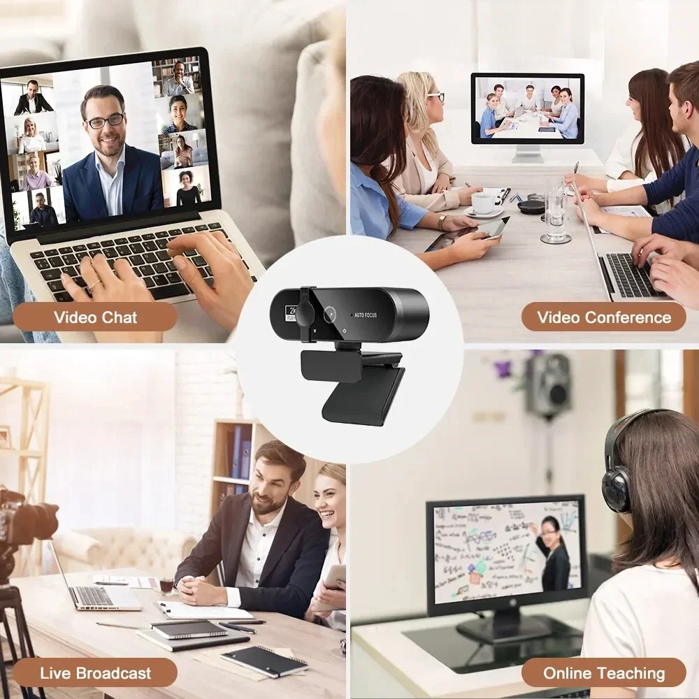 4K Webcam 1080P Mini Camera 2K Full HD Webcam with Microphone 30fps USB Web Cam for Auto Focus PC Laptop Video Shooting Camera-6