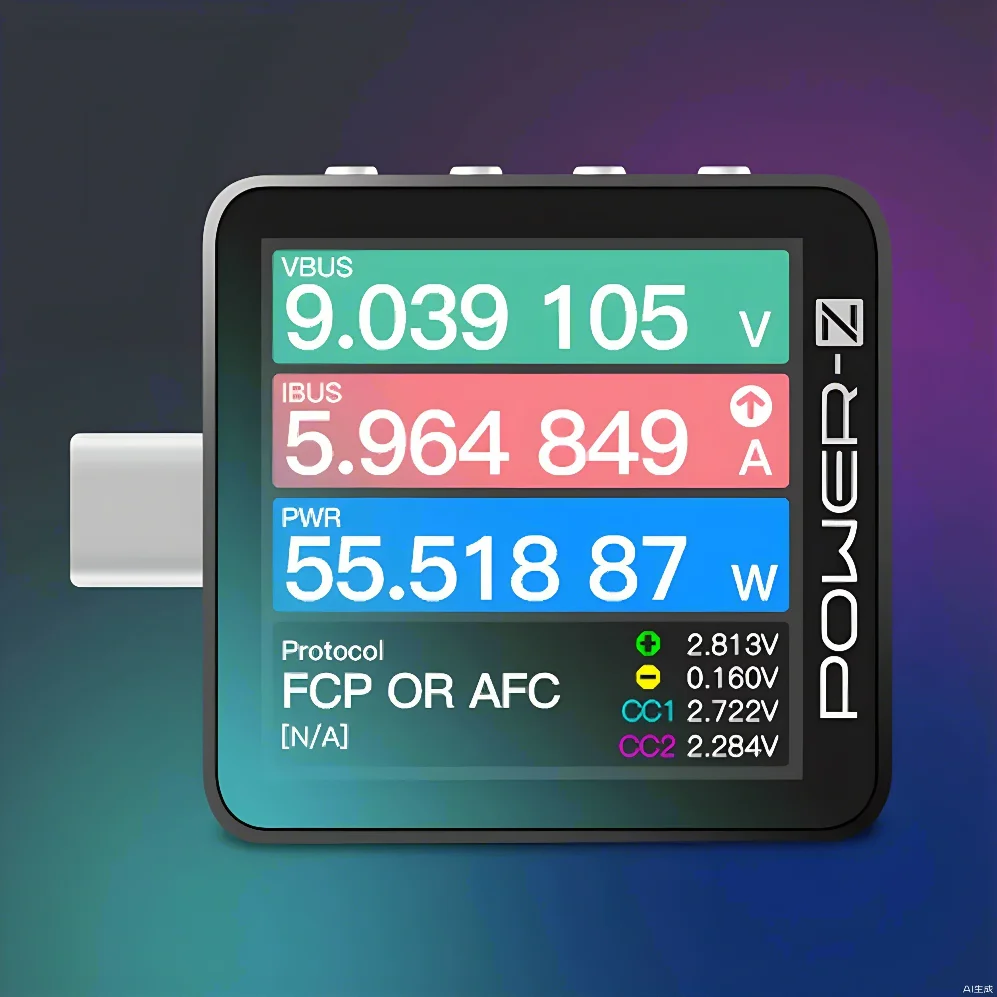 Power-Z KM003C Portable Type-C Fast Charging Tester PD3.1 QC5.0 240W Mxa Digital Voltmeter & Ammeter Power Bank Tester-3