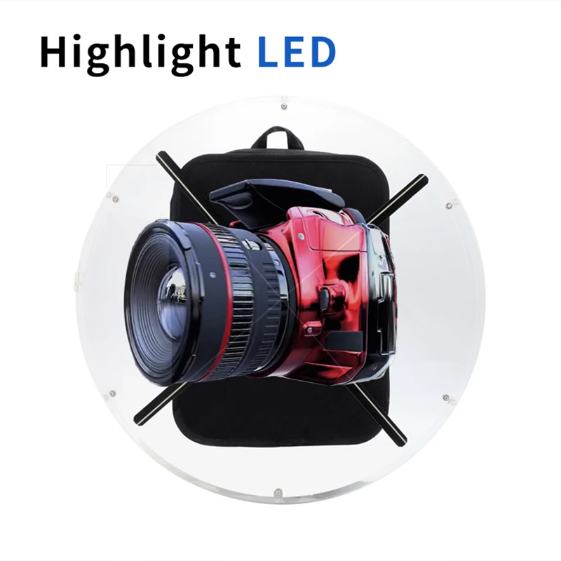 52CM LED 3D Holographic Fan Projector Portable Backpack with WiFi 576pcs Projector for Christmas Event Parties Advertising-6