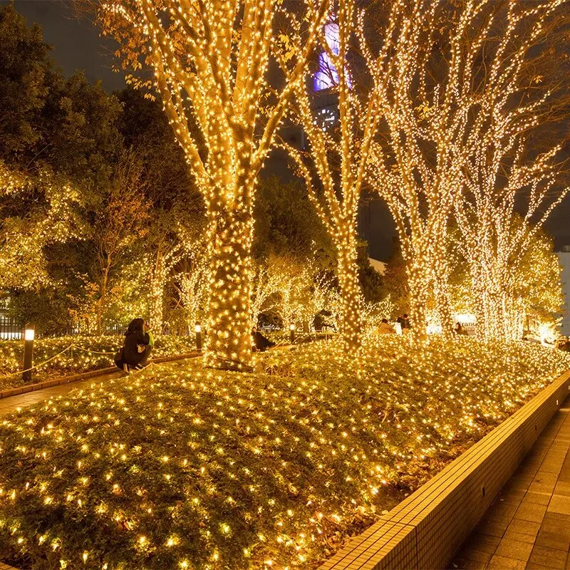 220V EU Plug 10M Outdoor Christmas LED String Light Garlands Decoraction Fairy Lamp For Home Wedding Party Holiday Lights-3