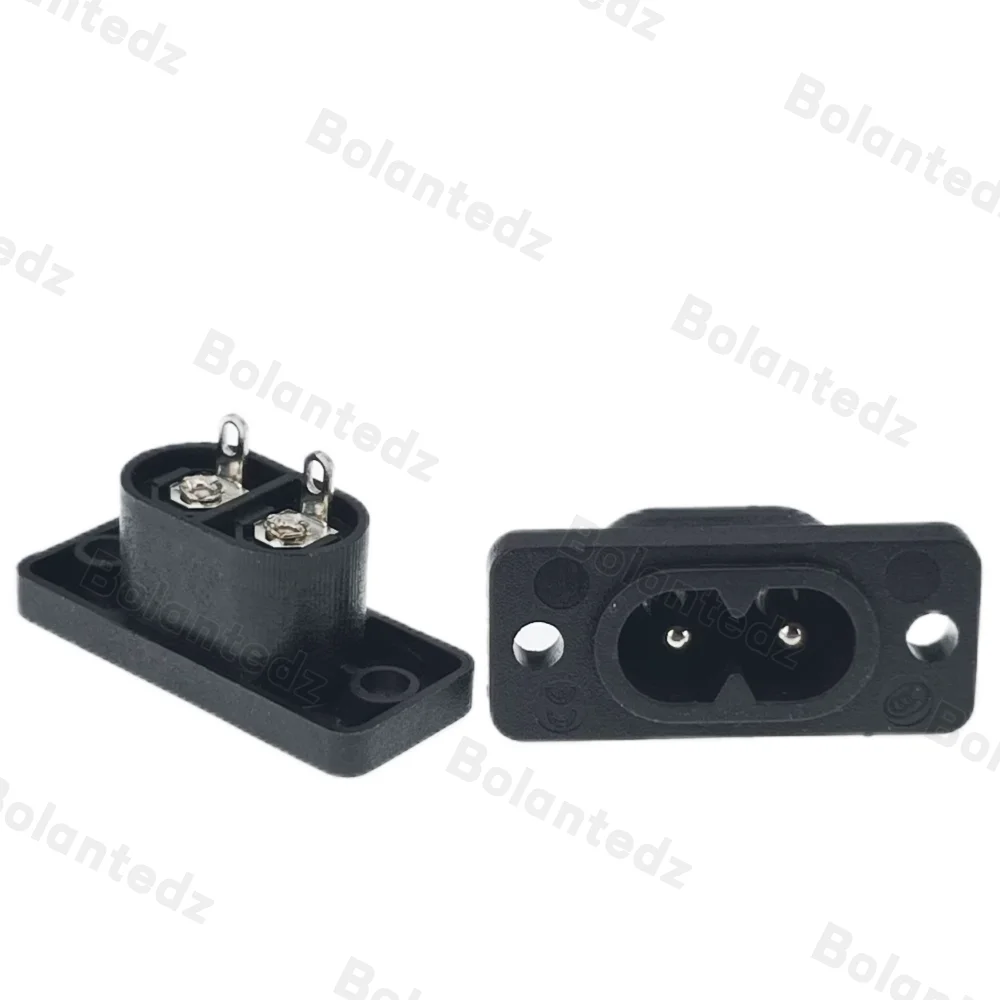 5/10pcs C8 Male Power Socket C7 Female Plug Power Outlet Embedded Electric Connector Connector 35mm*15mm AC 2.5A 5A 250v-2