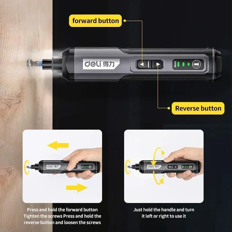 Cordless Electric Screwdriver Rechargeable 2000mah Lithium Battery Mini Drill 4V Power Tools Set Household Maintenance Repair-4