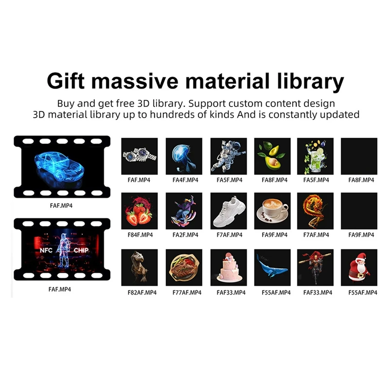 HOT-WIFI 3D Holographic Projector 352LED Holographic Player Fan For Image Video Store Bar Party Advertising Display-4