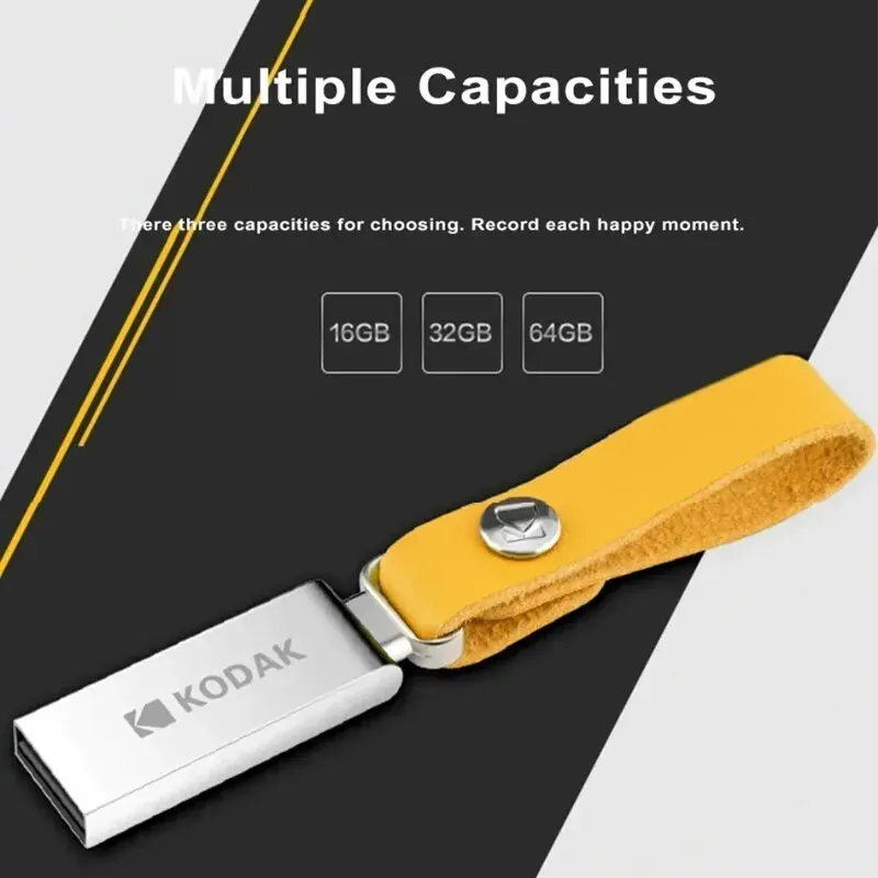 KODAK USB 2.0 Flash Drive 128GB 64GB 32GB Pen Drive Waterproof Mini Memory Stick Leather Metal U Disk-2