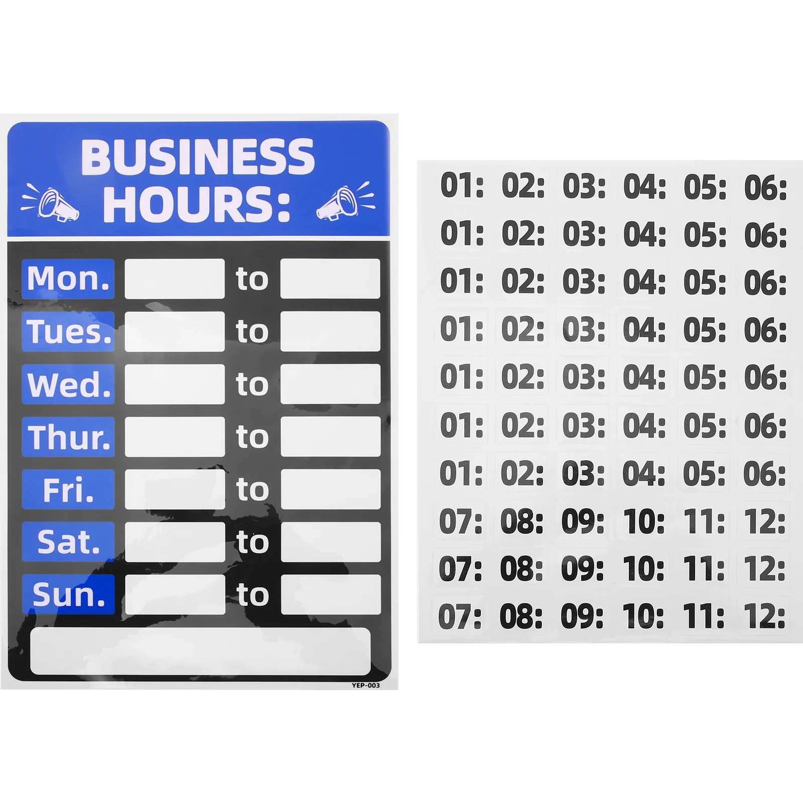 Business Sign Emblems Hours of Operation Signs Shop Stickers Adhesive Office Door Pvc Open Closed for Retail-5
