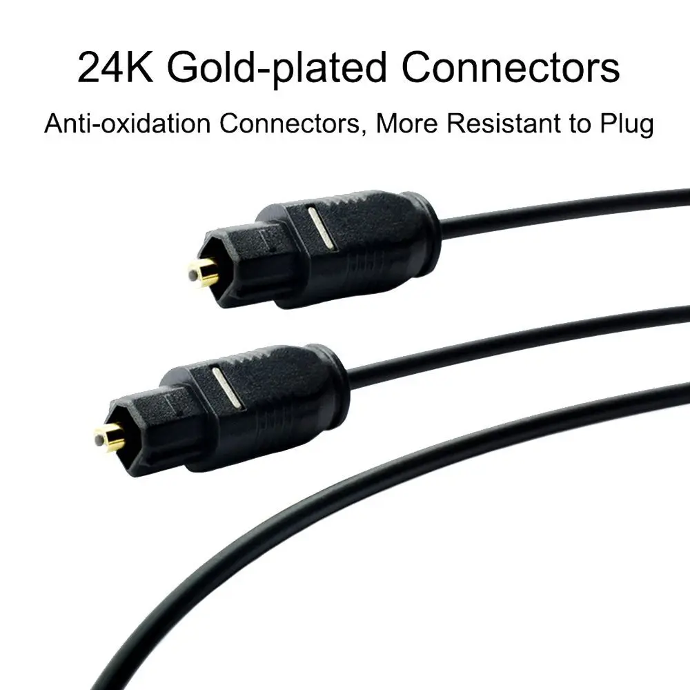 Optical Fiber Audio Cable Gold Plated Toslink Digital SPDIF Cable 1m 2m 3m 5m For Blu-ray CD DVD Player Xbox 360 PS3-4