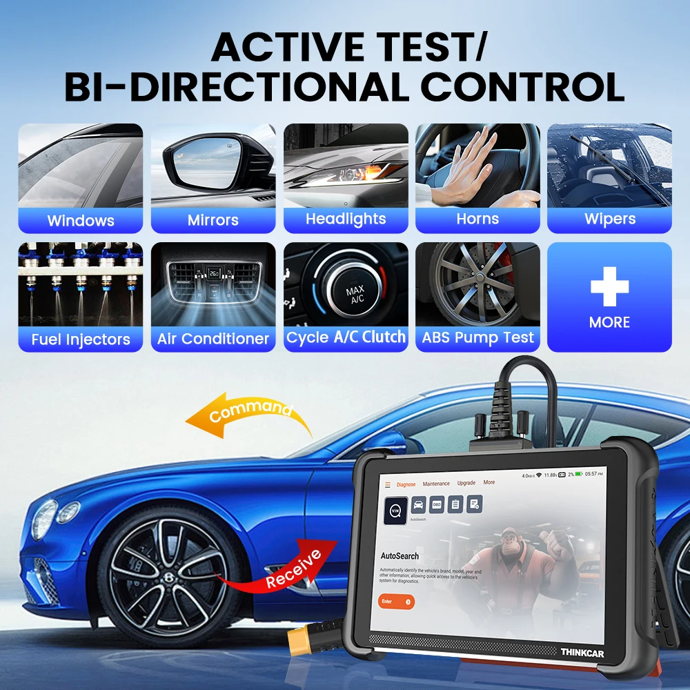 THINKCAR THINKSCAN 689 Bidirectional Scan Tool With CANFD&DoIP OBD2 Scanner ECU Coding Bi-Directional Control 34 Reset Free-4