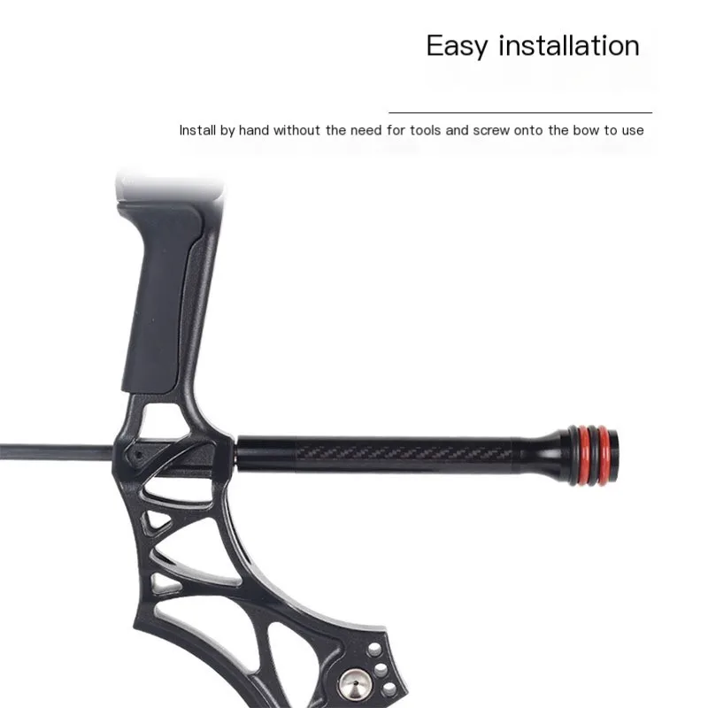 Carbon Stabilizer Balance Bar for Archery, Hock Absorption, Compound Bow Shooting Accessories, 6 