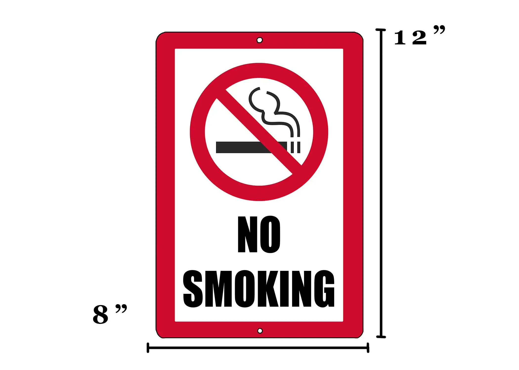 No Smoking Metal Tin Sign Business Retail Store Home Large-3