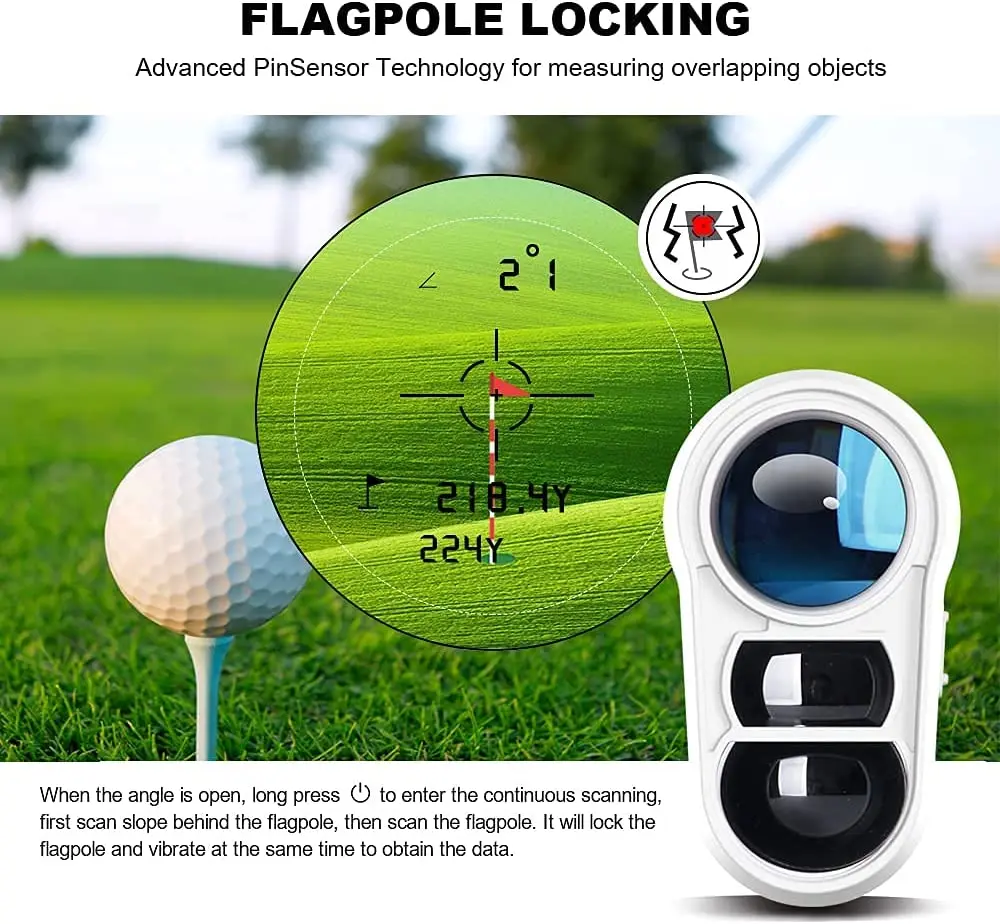 REVASRI Golf Laser Rangefinder 600Yards/1000Yards Slope and Flag Pin Lock Vibration for Golf Tournament Legal Hunting Survey-2