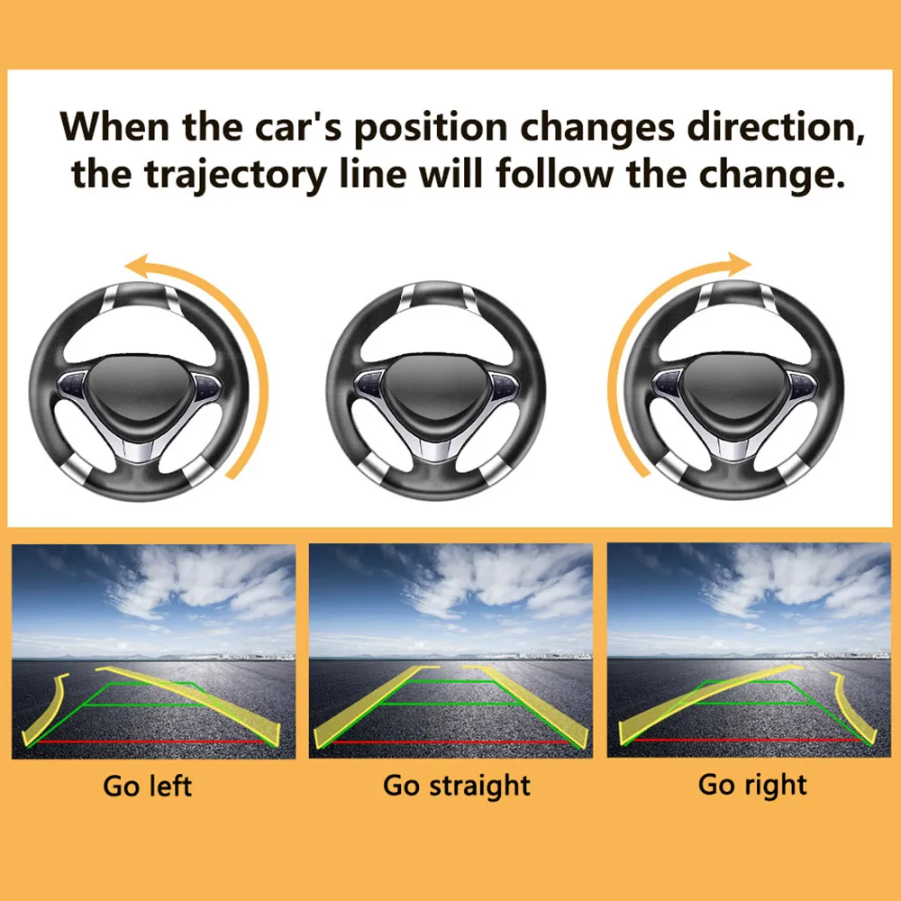 SMARTOUR Dynamic Trajectory Parking Line AHD 1080P Car Rear Universal Night Version View Reverse Backup Parking Track Camera-3