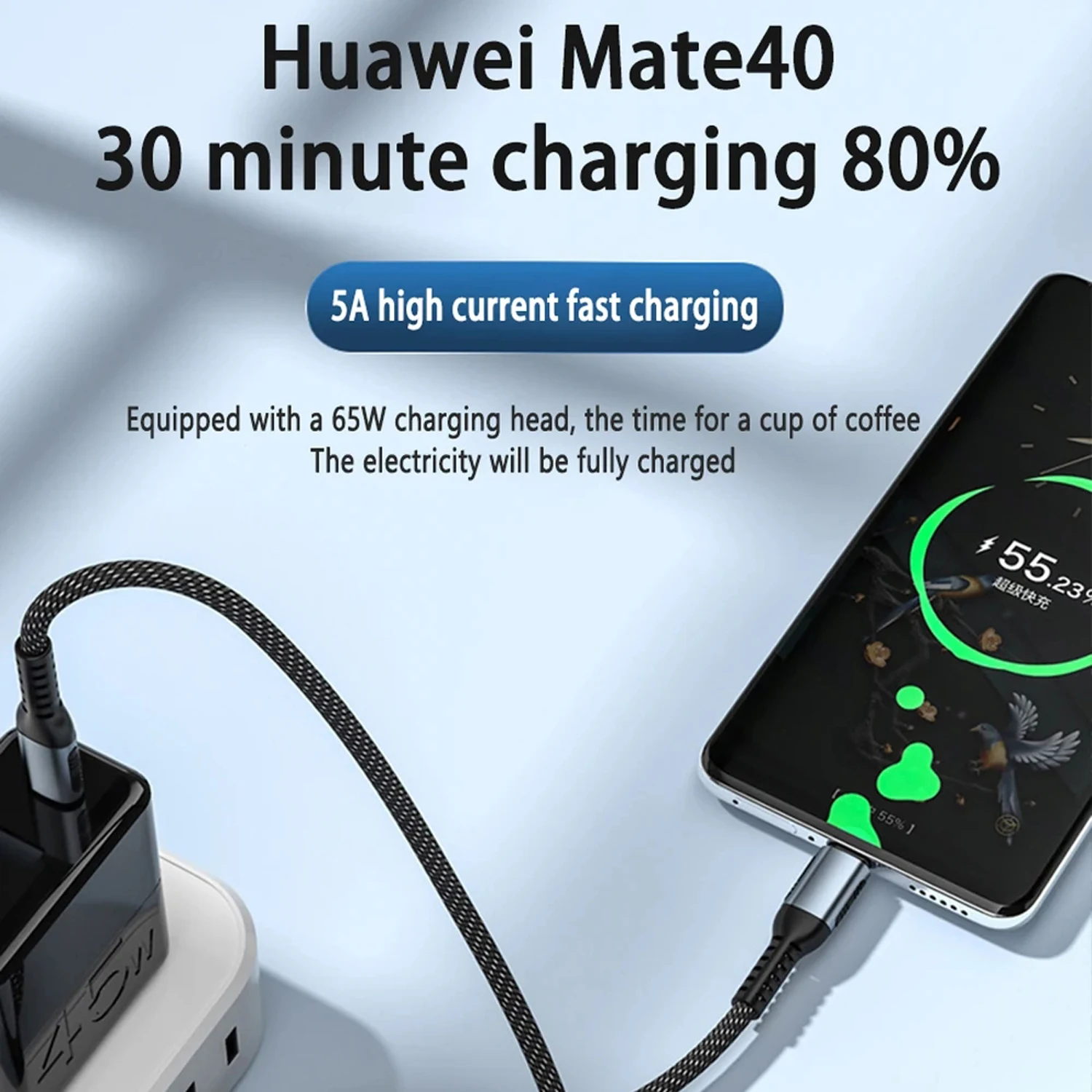 PD 240W Super Fast Charging Cable for Laptop Tablet USB Type C Data Cord for Macbook Air iPad iPhone 15 Pro Max Xiaomi Dell HP-5