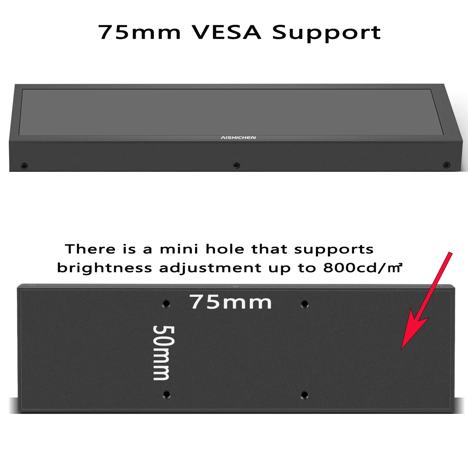 8.8 inch HDMI Touch Long Wide Monitor With Case PC Temperature Display PC Sensor Panel Display Small Extender Monitor-3
