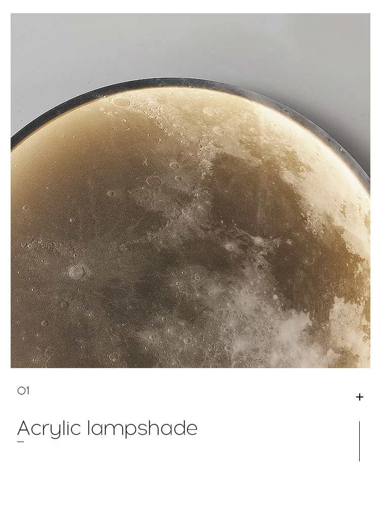 Ceiling lamps moon wall light Nordic creative wall lamps living room Modern lights decorative lamp bedroom bedside lamp-6