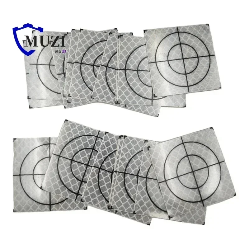 100pcs Size 20 30 40 50 60 80mm Reflector Sheet For Total Station Survey Geography Fluorescent Green Sheet Reflective Sticker-3
