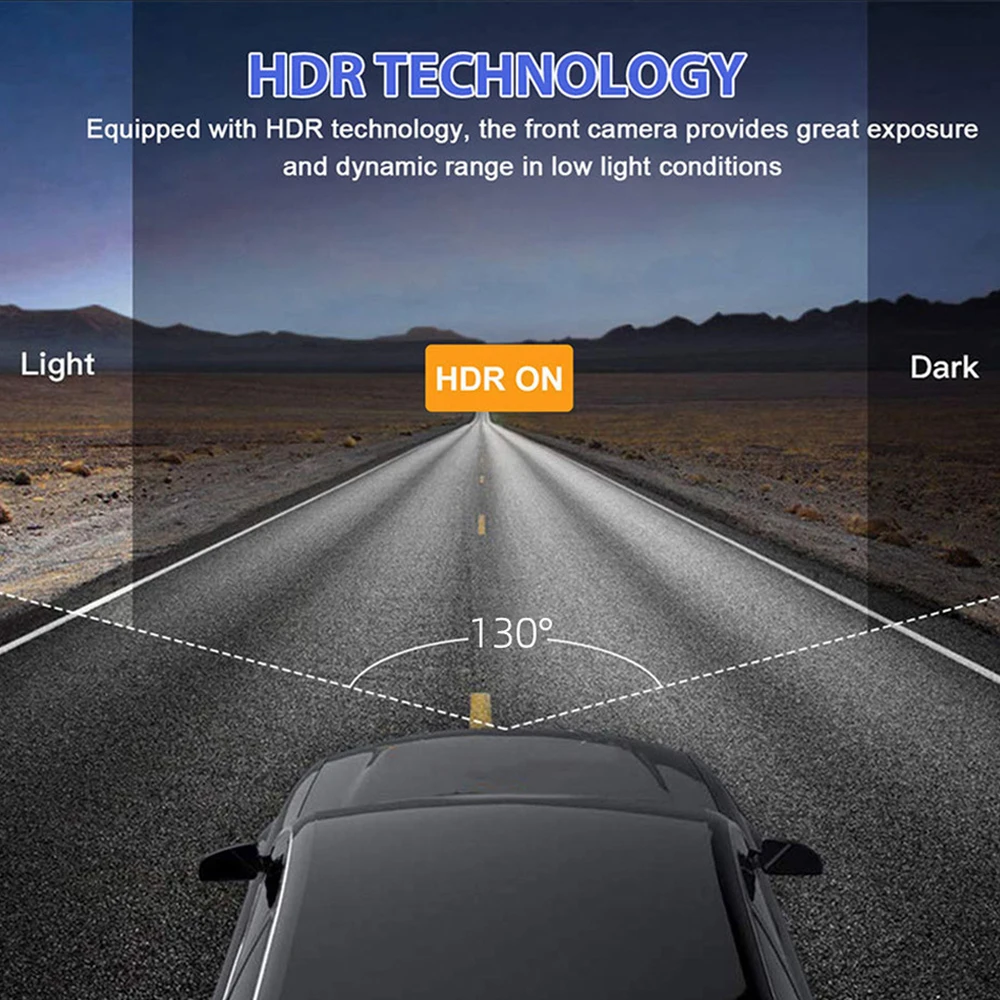 Dash Cam W/ IR Night Vision Loop Recording & 2