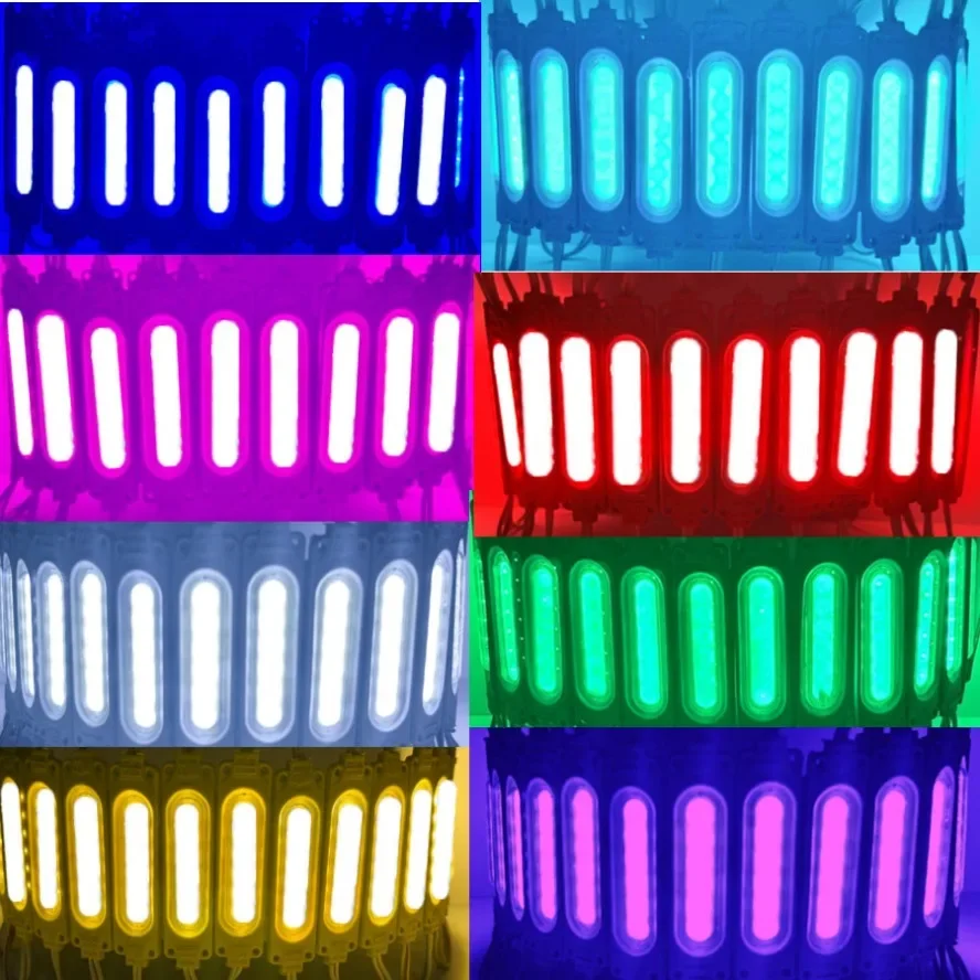 Wholesale 10PCS/lot 12V Multicolour Led Modules COB Light Backlight Shop Banner Waterproof IP65 Christmas Decorations Warm White-2