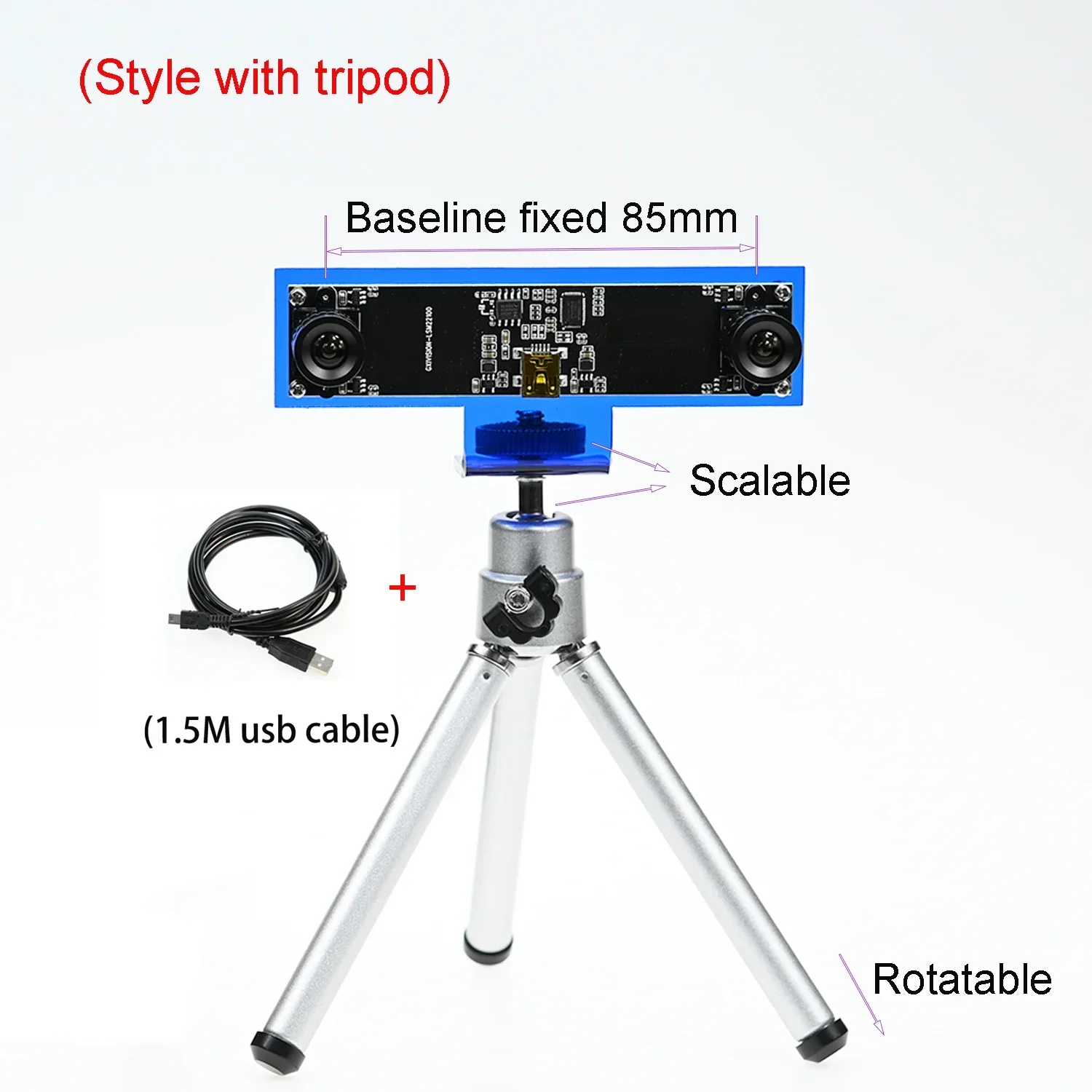 2560x720 30fps USB Camera Module,Dual Lens Synchronized Same Frame,For Windows Linux Android Raspberry Pi-5