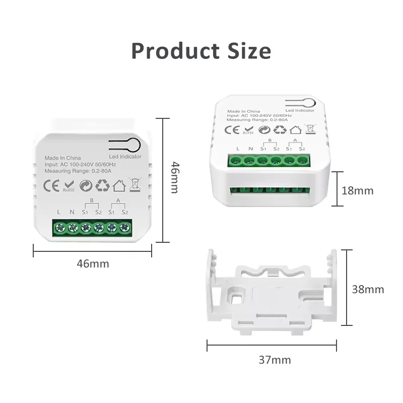 Tuya Smart WiFi Energy Meter, Bidirectional Measurement, APP Control, Optimize Home Energy Use, Compatible With Alexa And Google-6