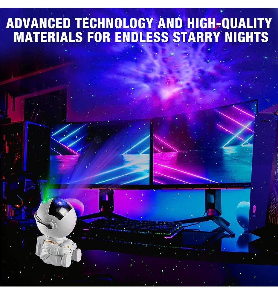 Galaxy Star Astronaut Projector Light Starry Sky Porjectors Lamp Decoration Bedroom Room Nebula LED Night Light Child Adult Gift-6