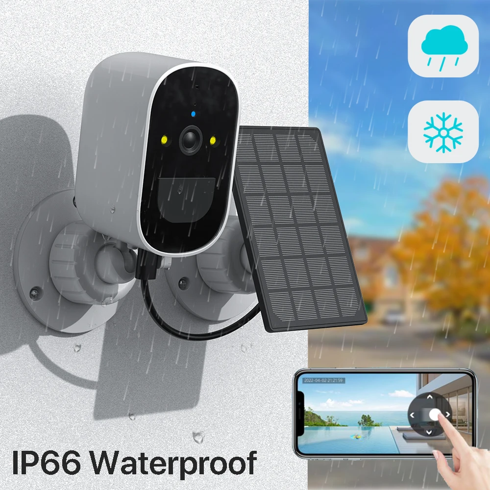WiFi IP Camera Solar Panel Battery Powered Wireless Outdoor Security 1080P HD CCTV Video Surveillance PIR Human Detection iCSee-5