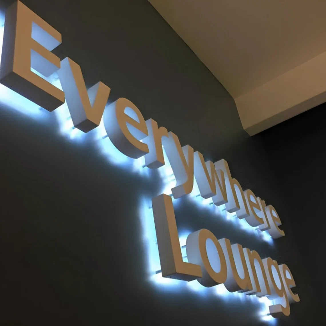 3D Business Logo Metal Backlit Sign Custom LED Metal Storefront Signage Salon  Metal Letters Outdoor Backlit Sign Wall Decor-2