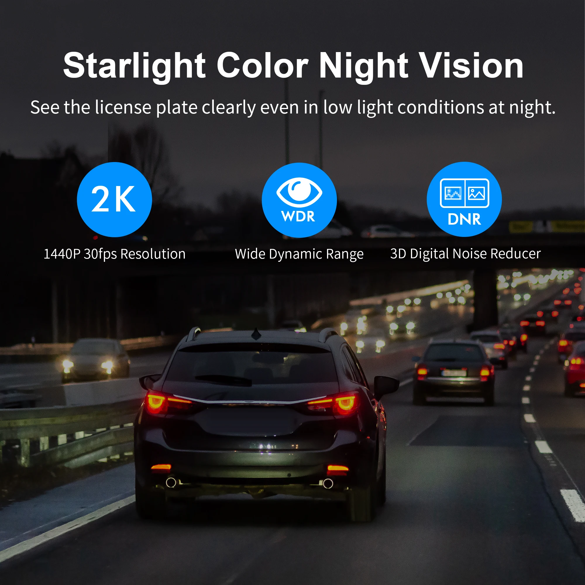 1440P KAWA Car DVR D6 Dash Cam 2K Video Recorder WiFi/App/Voice Control Dash Camera WDR G sensor Night Vision Hidden Dashcam-4