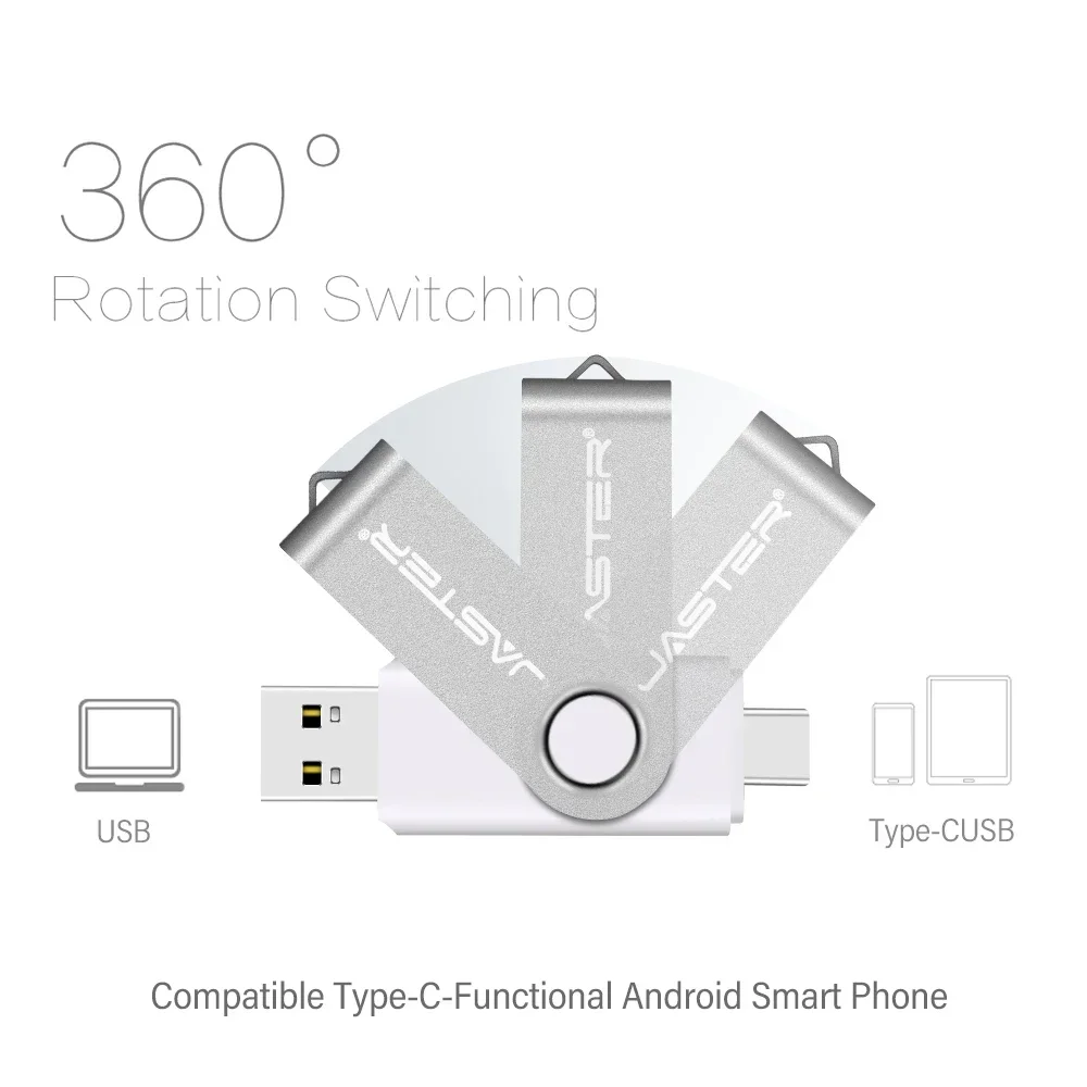High Speed USB 3.0 Type C USB Flash Drive 128GB Free Key Chain Pendrive 64GB Orange 2 in 1 USB Stick 32GB 16GB Business Mini-4