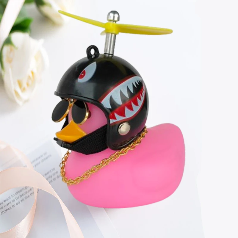 Car Broken Wind Helmet Small Yellow Duck Car Decoration Accessories Wind-breaking Wave-breaking Duck Cycling Decor Goods Gift-5