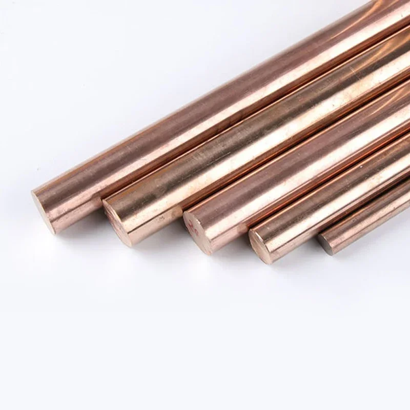 C17200 Copper Beryllium Alloy Bar Cylinder Diameter 1mm-45mm High Thermal Conductivity Electrolytic Electrode Rod 100 200 500mm-2