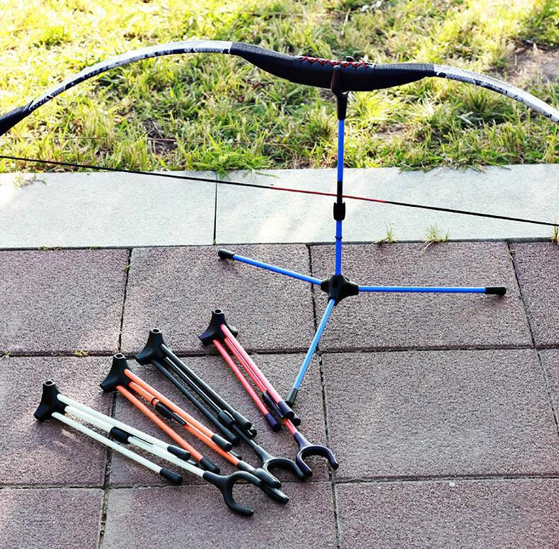 Foldable Aluminum Recurve Bow Stand - Portable Multi - Color Rack Holder for Hunting and Target Practice