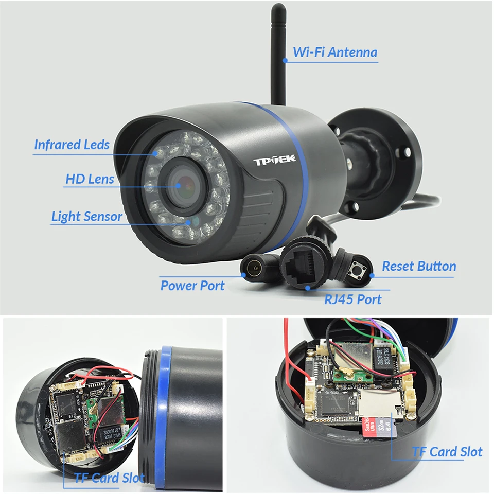 4MP 1080P IP Camera Outdoor WiFi Security Camera Wireless Video Surveillance Wi Fi Bullet CCTV HD Camara CamHipro CamHi Cam-5