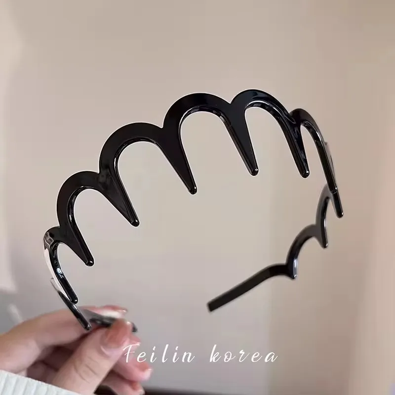 2pcs/set Teeth Non-slip Hair Comb Plastic Headband For Women Girls Sweet Hair Ornament Hairbands Fashion Hair Accessories-6
