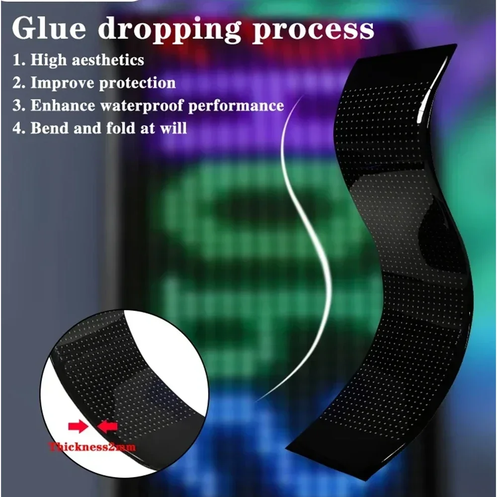 LED Matrix Pixel Panel Scrolling Advertising Signboard Led Eyes for Truck Flexible USB LED Car Sign Bluetooth App DIY Control-6