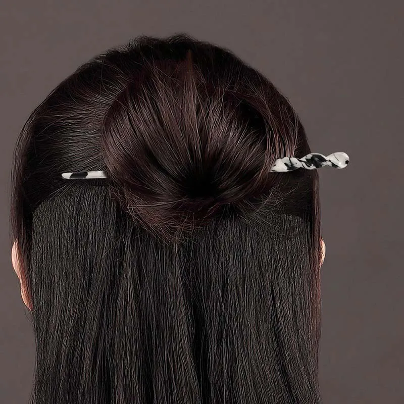 Vintage Chinese Style Hair Sticks for Women Girls Fashion Acetate Chopstick Shaped Hair Clips Pins Jewelry Hair Accessories-6