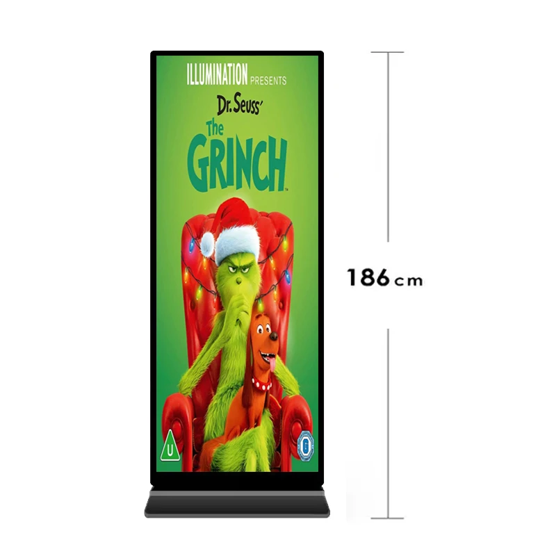 KINGONE 85 Inch Full Screen Floor Stand Digital Signage Android Advertising Player Poster Touch Screen Lcd Display Kiosk-2