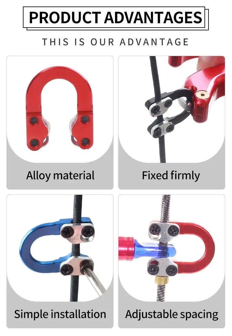 1pcs Archery Compound Bow D Loop Ring Rope String Release U Rope Nylon Bowstring Aid Accessories-5