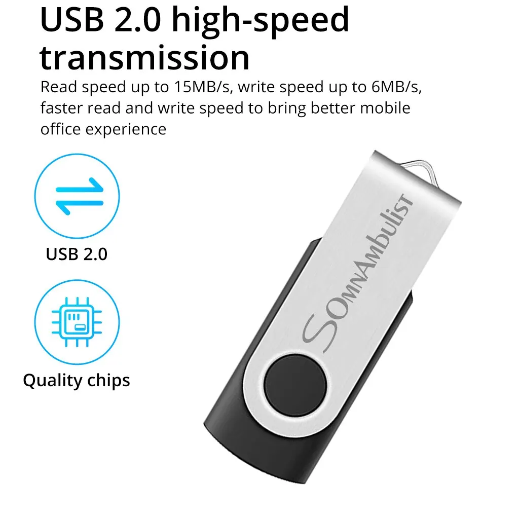 SomnAmbulist Pen Drive 32GB 64GB 128GB High Speed USB2.0 for PC Mobile Mini Pen Drive 16GB 32GB USB Flash Drive 64GB 8GB 4GB-3