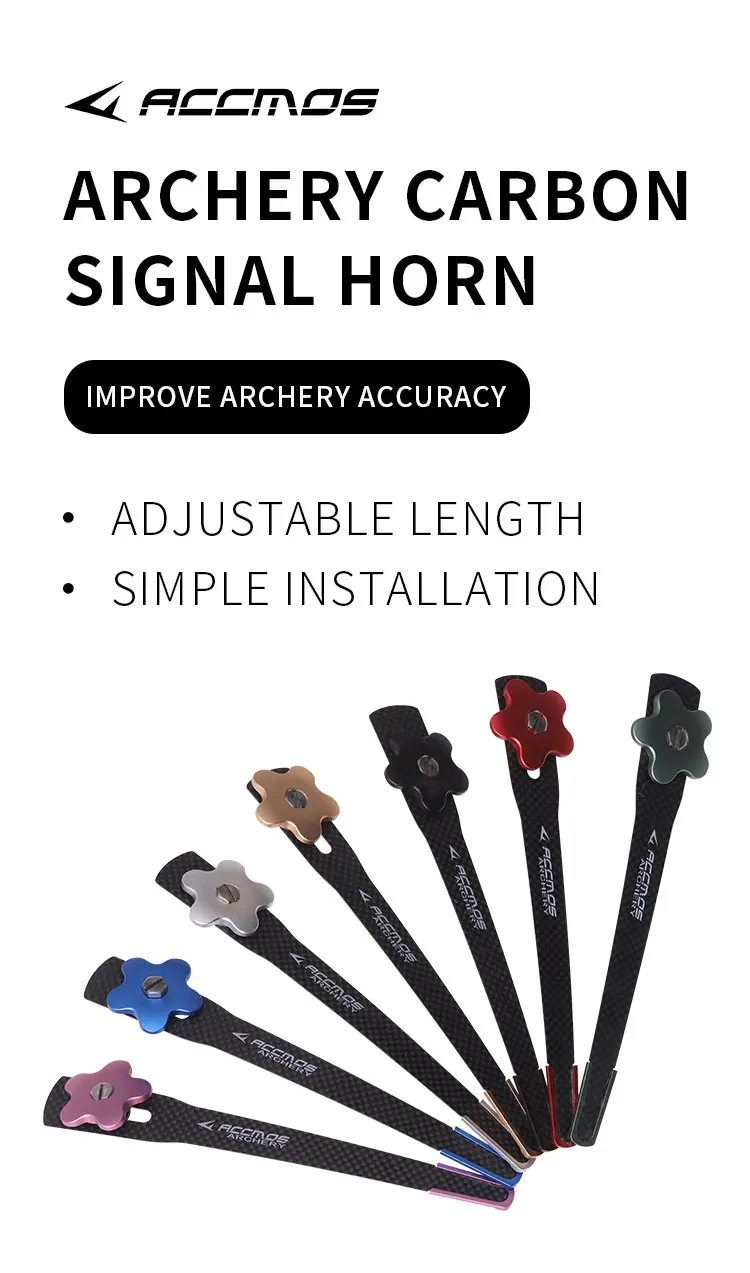 Accmos Archery  Adjustable Bow Clicker Carbon Fiber For Recurve Bow and Arrow Clicker Accessories-2