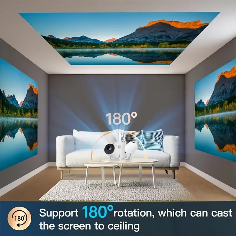 M5 4K 1080P USB plug Compact Portable Projector with Auto Keystone Correction and Smartphone Compatibility, Ideal Gift-3