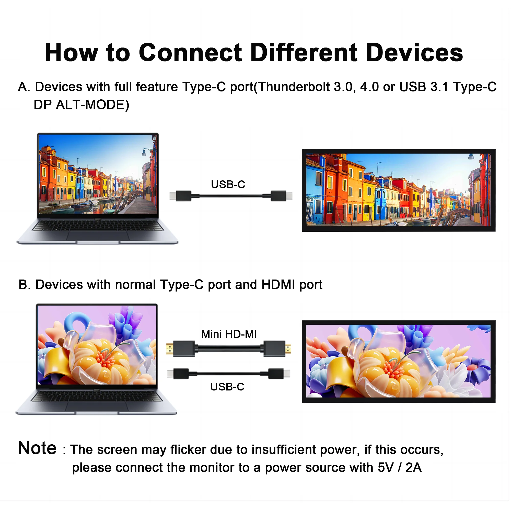 Wisecoco 12.3'' Touch Monitor Display IPS 1920x720 Portable Gaming Monitor for Raspberry Pi 5 4 3 Laptop PC GPU CPU Monitoring-3