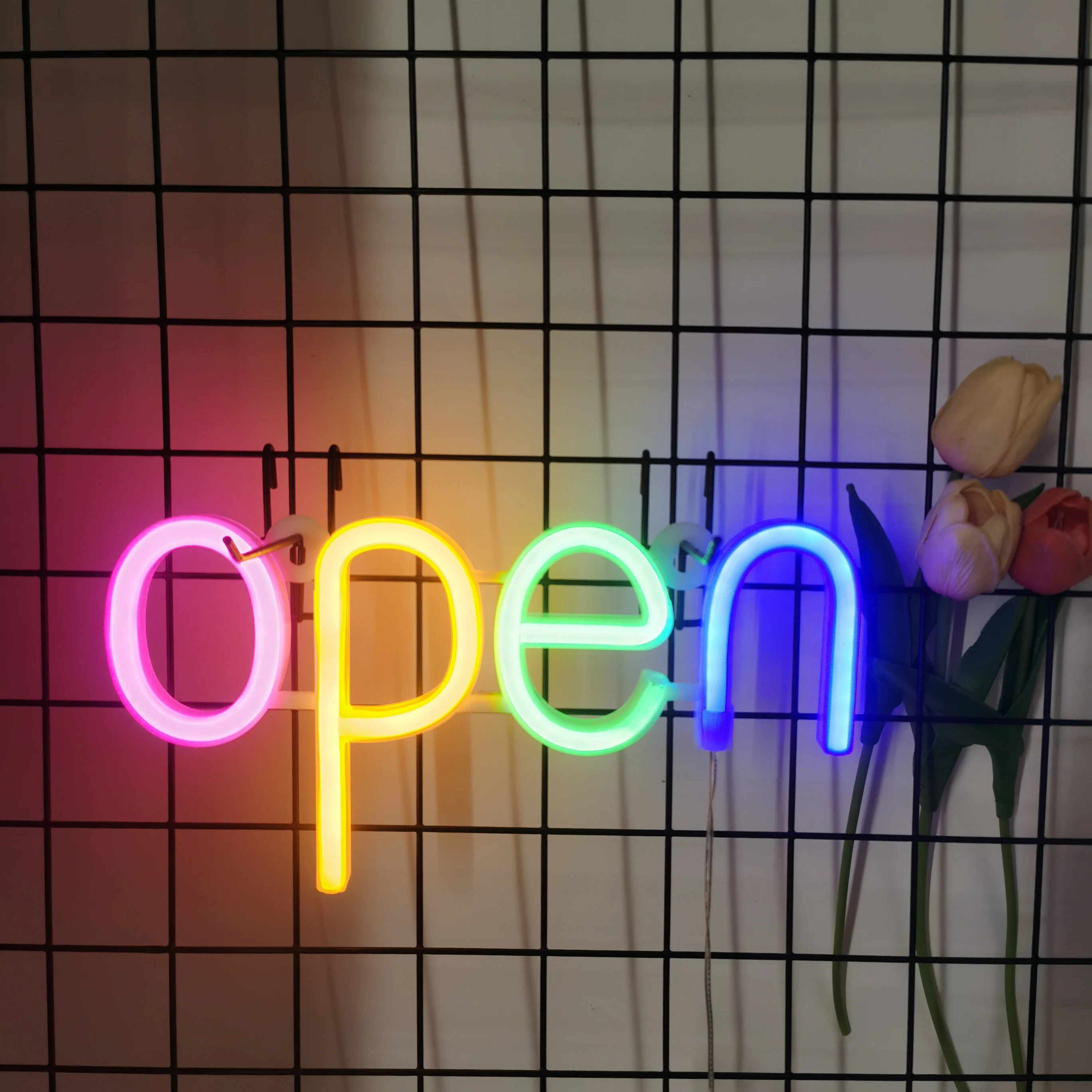 OPEN neon lights, artistic LED commercial lights, USB/battery powered, holiday parties, weddings, bars, cafes, game rooms-6