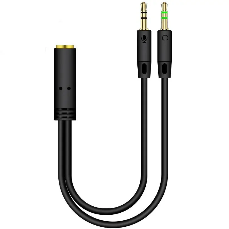 Y Splitter Cable 3.5mm 2 in 1 Male To Female AUX Audio Cable MP3 MP4 Stereo Plug Adapter Jack For Headset Headphone computer-3
