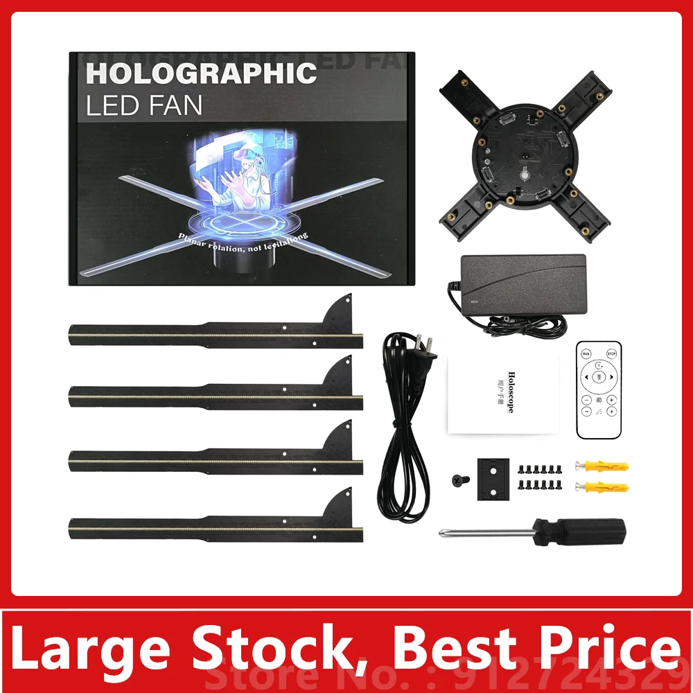 3D Fan Hologram Projector Wifi Display Advertising Logo Light Led Sign Holographic Lamp Three-Dimensional Projectors P50