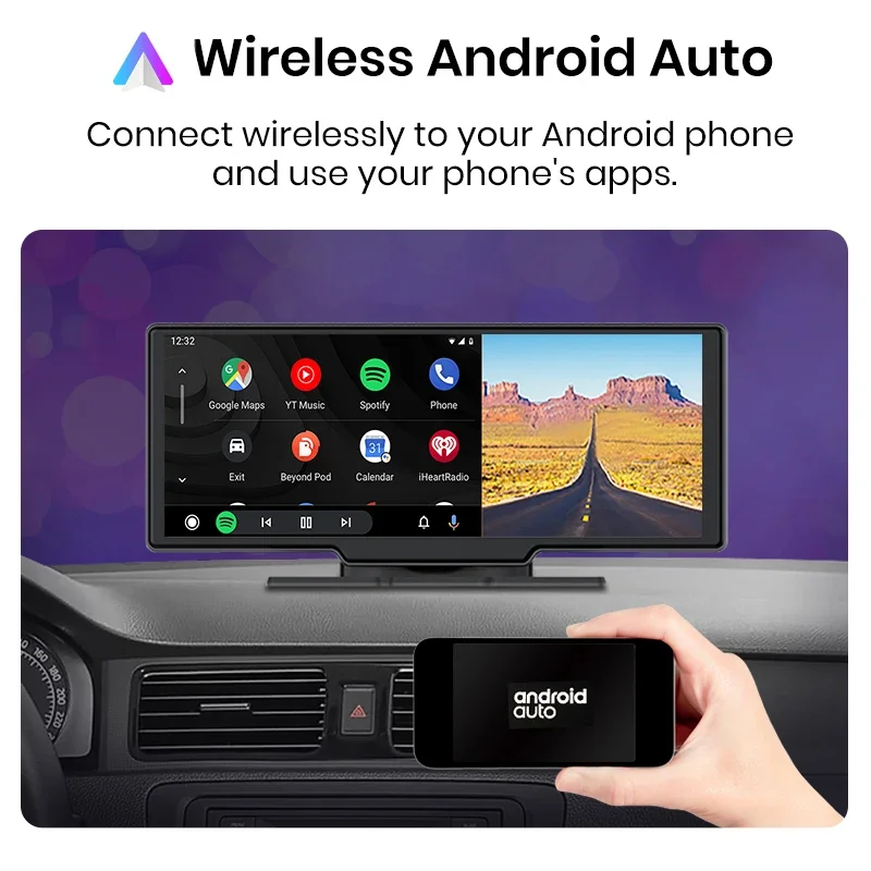 AWESAFE Dash Cam Rearview Camera Wifi Carplay & Android Auto 4K DVR GPS Navigation Video Recorder Dashboard Dual Len 24H Park-3