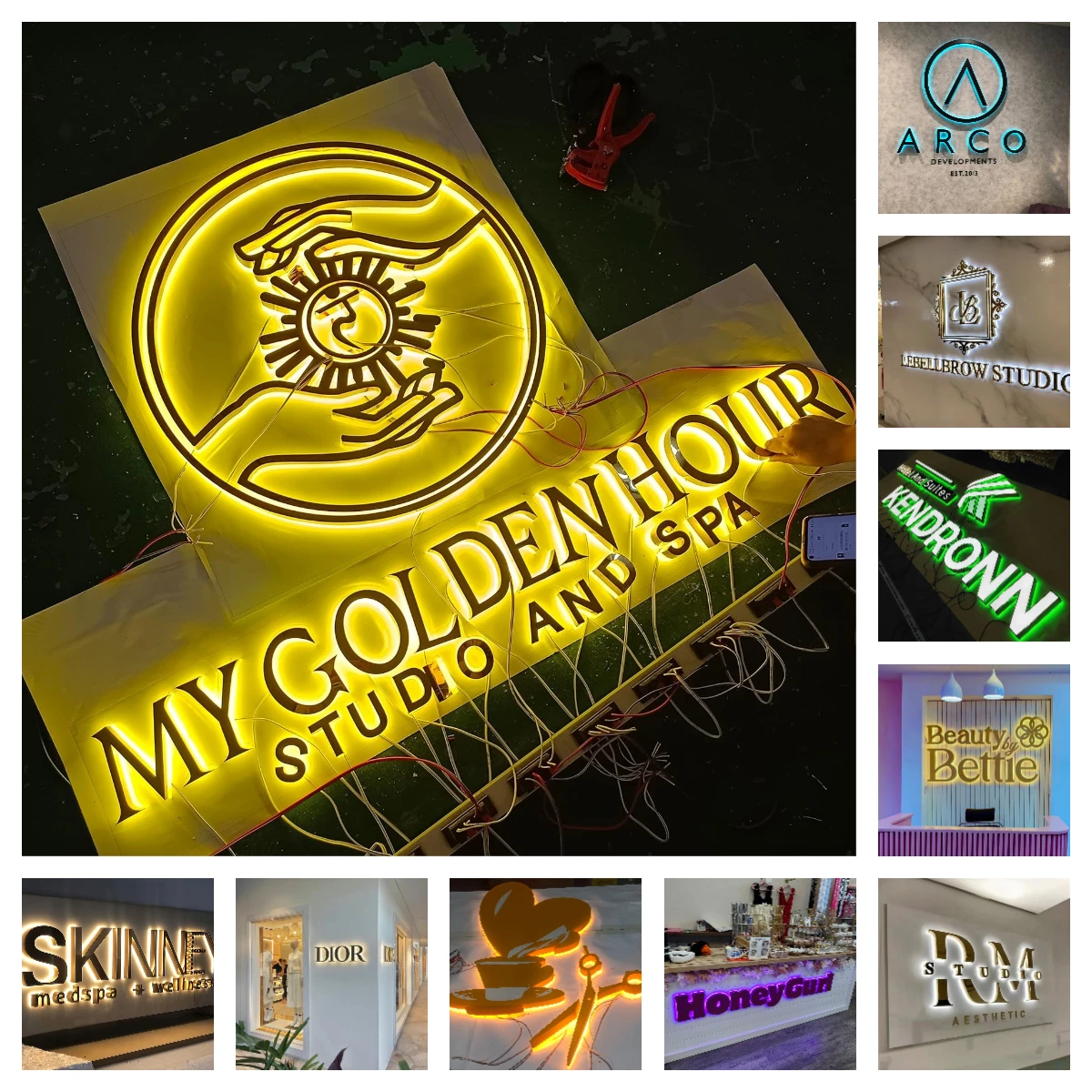 Backlit Sign Custom 3D Metal Letters For Company Logo Bar Club Signage Led Illuminated Stainless Steel Storefront Outdoor Sign-3